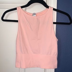 bright pink NikiBiki high neck crop top